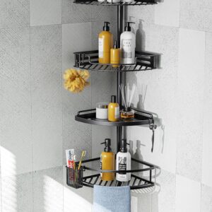 HAMITOR Corner Shower Caddy Tension Pole